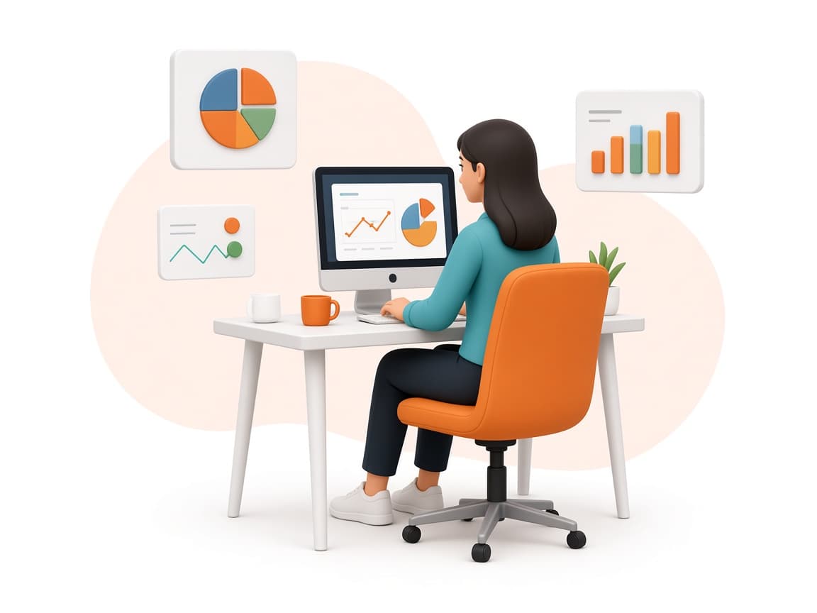 Analyst reviewing launch metrics